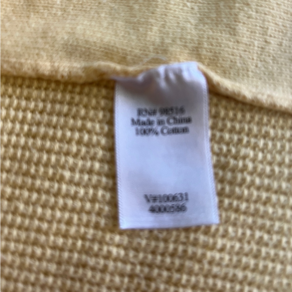 Coldwater creek Yellow cotton Knit Sweater size medium - Picture 7 of 7